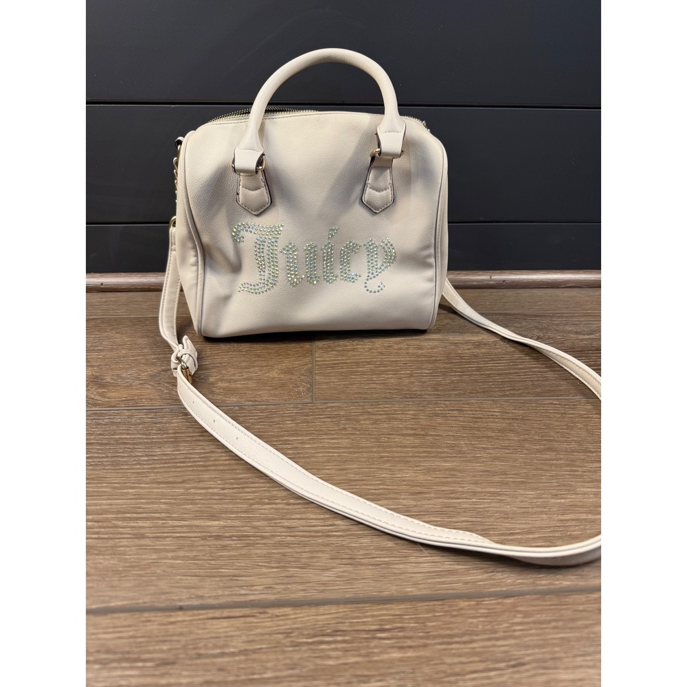 Juicy Couture Obsession Satchel Angel Iridescent Rhinestone Y2K Crossobdy